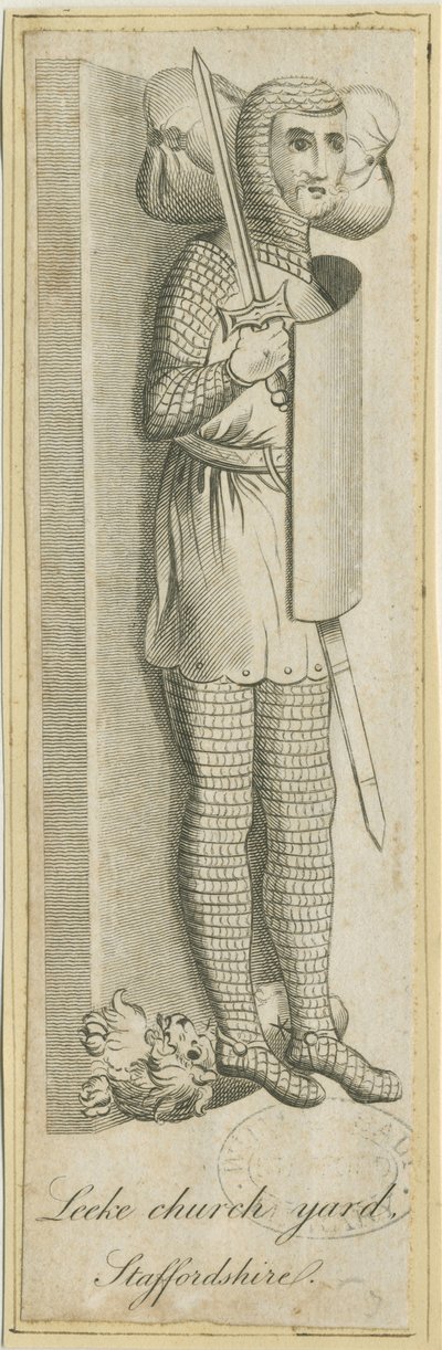 Leek Churchyard - Knight: kaiverrus ja [?1700-luku] (tulostus) tekijältä School English