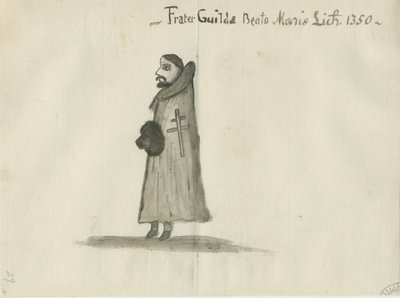 Lichfield - Guildhall [Guildsman]: pesupiirustus, nd [?1700-luku] (piirustus) tekijältä School English