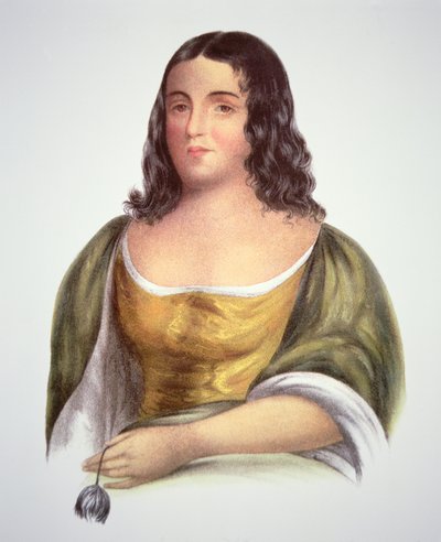 Pocahontas (n. 1595-1617) (väri litho) tekijältä School English
