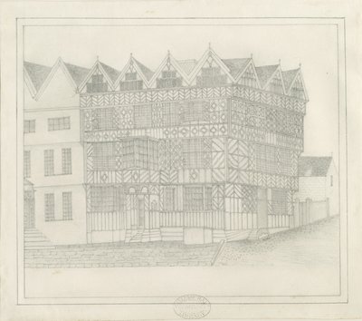 Stafford - Muinainen "High House": lyijykynäpiirros, nd [c 1860] (piirustus) tekijältä School English