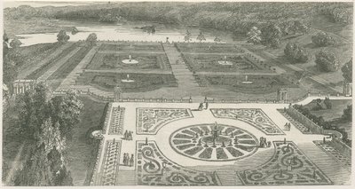Trentham Gardens: puupiirros ja [?1800-luku] (painettu) tekijältä School English