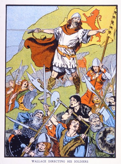 William Wallace ohjaa sotilaita (värilitho) tekijältä School English