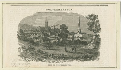 Wolverhampton - Kaukainen näkymä [Penn Roadilta]: puupiirros, nd [19th Century] (painettu) tekijältä School English