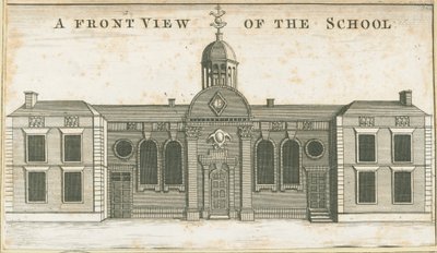 Wolverhampton - Grammar School: akvatintakaiverrus, nd [c 1751] (painettu) tekijältä School English