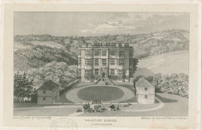 Wootton Lodge: litografia, nd [c 1839] (painettu) tekijältä School English