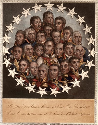 A Heros by Victory - Rehellisyyden päivät neuvostossa, taistelussa - ovat valtion todellista perintöä ja hyvää. (Gressets) - 1. marengo. dessaix. 2. Montebello. Lannes. 3. austerlitz. rap. 4. eckmuel. davoust. 5. kukka. jourdan. 6. wagrammi. Berthier tekijältä School French
