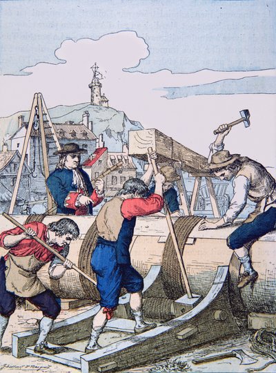Telakka Louis XIV:n aikana (litho) tekijältä School French