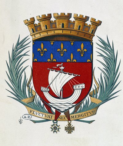 Pariisin Blazon "heittää ja uppoaa" tekijältä School French