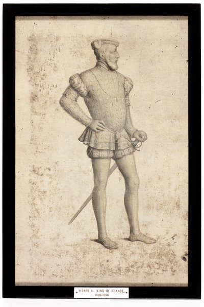 Henrik II, Ranskan kuningas (kynä ja akvarelli paperille) tekijältä School French