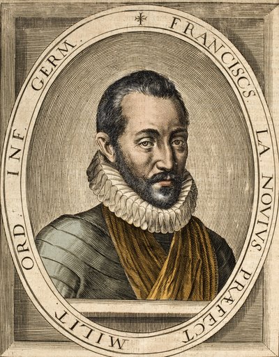 Muotokuva Francois de La Nouesta (1531-1591), ranskalaisten poliittisten ja sotilaallisten puheiden kirjoittaja - Francois de la Noue nimeltä Bras-de-Fer (Rautakäsi) tekijältä School French