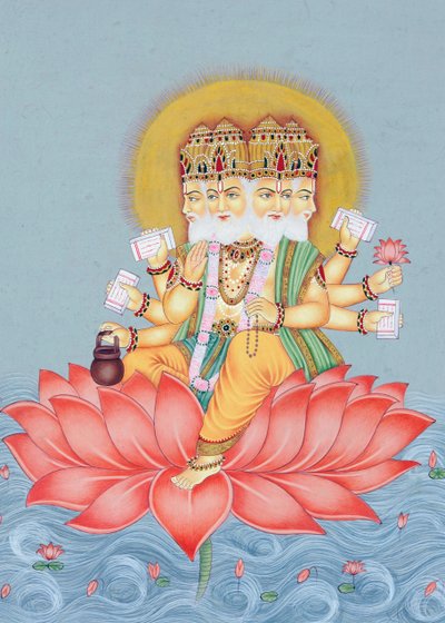 Brahma-jumalan miniatyyrimaalaus tekijältä School Indian