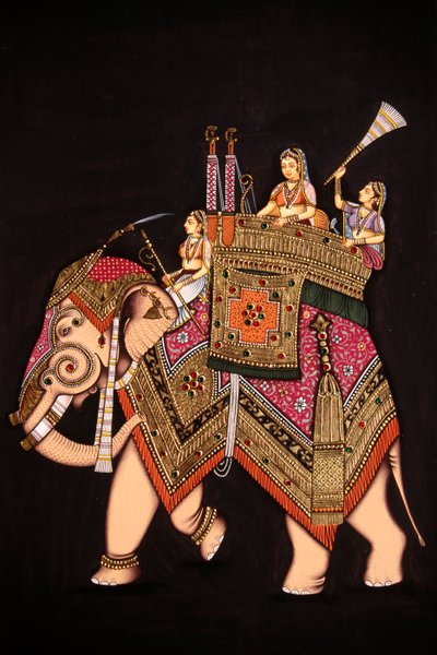 Mumtaz Mahalin miniatyyrimaalaus paperille tekijältä School Indian