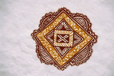 Paikat Maalaus Mandna klo Jawaly Kala Keuarra, Jaipur, Rajasthan tekijältä School Indian