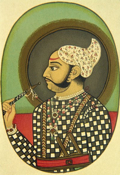 Maharaja Bundi Budh Singhin muotokuva, Intia tekijältä School Indian