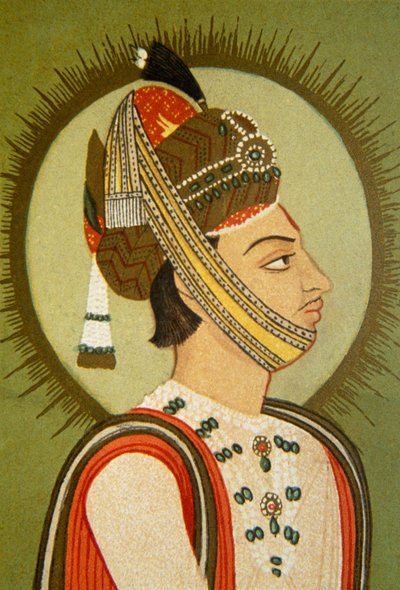 Maharaja Jay Singh Iii:n muotokuva, Jaipur, Rajasthan, Intia tekijältä School Indian