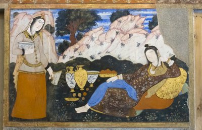 Tuoreena Chehel Sotoun Palacessa, Esfahanissa, Iranissa tekijältä School Iranian