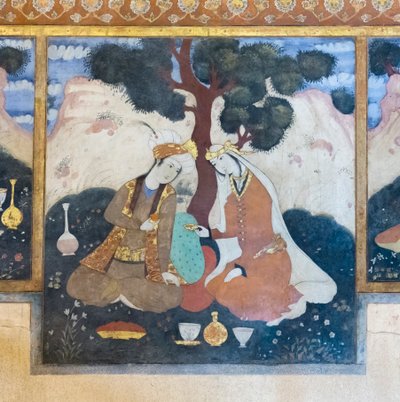 Tuoreena Chehel Sotoun Palacessa, Esfahanissa, Iranissa tekijältä School Iranian