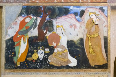 Tuoreena Chehel Sotoun Palacessa, Esfahanissa, Iranissa tekijältä School Iranian