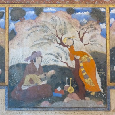 Tuoreena Chehel Sotoun Palacessa, Esfahanissa, Iranissa tekijältä School Iranian