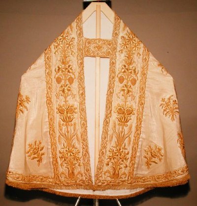 Front view ng Parato del Corpus Domini cope (silk) (tingnan ang 152128 para sa back view)finn tekijältä School Italian