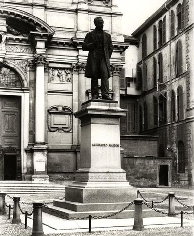 Alessandro Manzonin (1785-1873) muistomerkki (pronssi) (m/v kuva) tekijältä School Italian