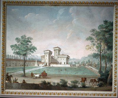 Medicean Villa of Cafaggiolo (tuore) tekijältä School Italian