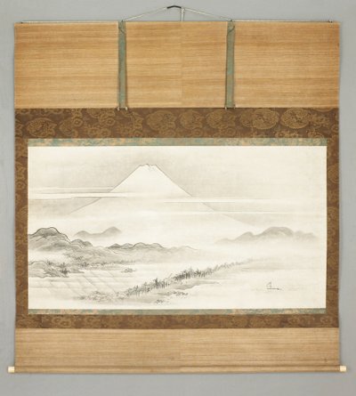 Kakemono, Fuji-vuoren maisema tekijältä Japanese School