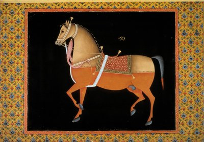 Moghol-taide: esitys orista. 1700-luvun guassi. Paris, B.N. tekijältä School Mughal