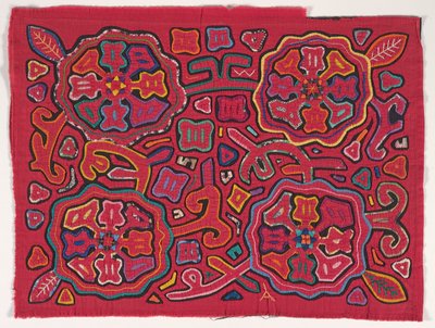 Paitapaneeli (mola), Kuna People, San Blas Islands, noin 1950-luku (applikoitu puuvilla) tekijältä School Panamanian