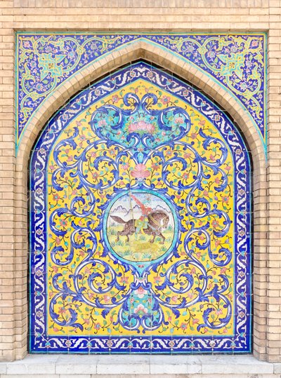 Tiletyö Golestanin palatsissa, Teheran, Iran (kuva) tekijältä School Qajar