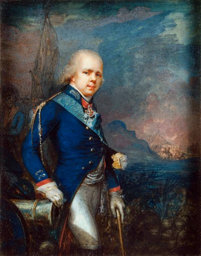 Constantin Pavlovitch de Russie - Venäjän suurruhtinas Konstantin Pavlovitšin (1779-1831) muotokuva ennen Novin par Anonymous -taistelua tekijältä School Russian