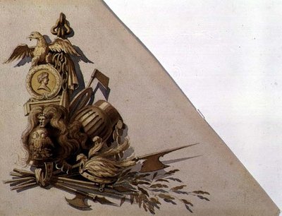 Uusklassiset asetrofeet, Venäjä, noin 1825 (vesiväri paperille). tekijältä School Russian