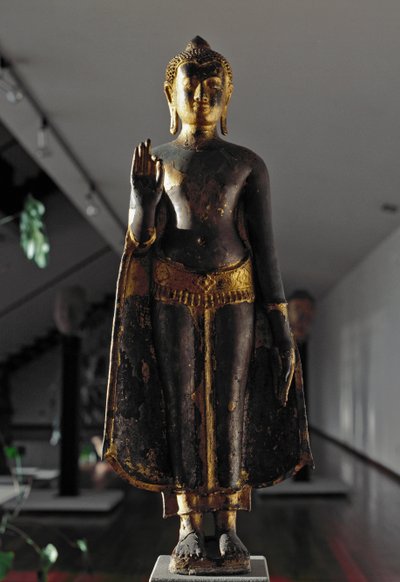 Lopaburi-tyyli: Abhyamudra Buddha (veistos tekijältä School Siamese