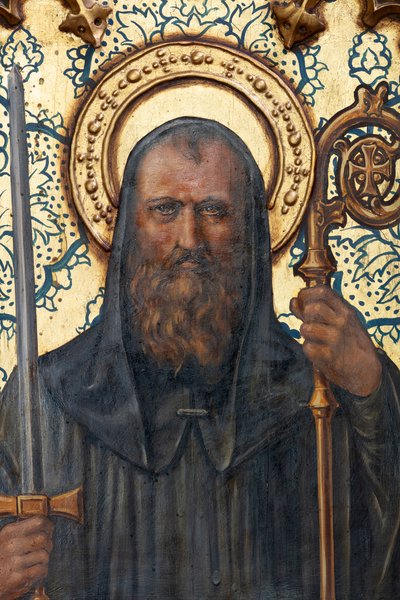 Eremitaasi (Nuestra Señora de La Plazan Eremitaasi). Sisätilat. Alttari. Yksityiskohta. Alttari (maalaus) tekijältä School Spanish
