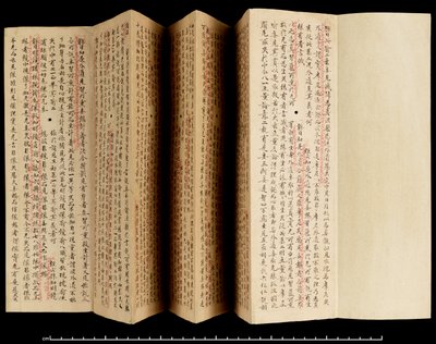 Laṅkāvatāra Sūtra kommentteineen, 800-850 (muste paperille) tekijältä School Tibetan