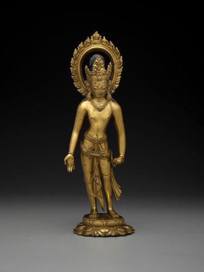 Padmapani, 8. tai – 9. vuosisata (kullattua pronssia) tekijältä School Tibetan