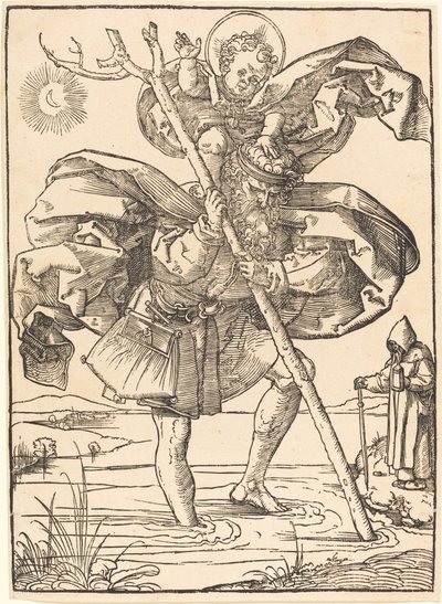 Pyhä Christopher tekijältä School of Albrecht Dürer