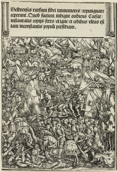 Toinen sota Gueldresissä Maximilian I:n riemukaaresta tekijältä School of Albrecht Dürer