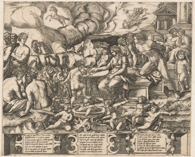 Rakkauden allegoria tekijältä School of Marcantonio Raimondi, after Baccio Bandinelli