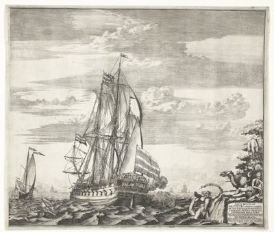 Lippulaiva Goto Predestinatsia Jumalan Providence, jonka Pietari Suuri rakensi Voronezhissa, 1700, 170 tekijältä Schoonebeek