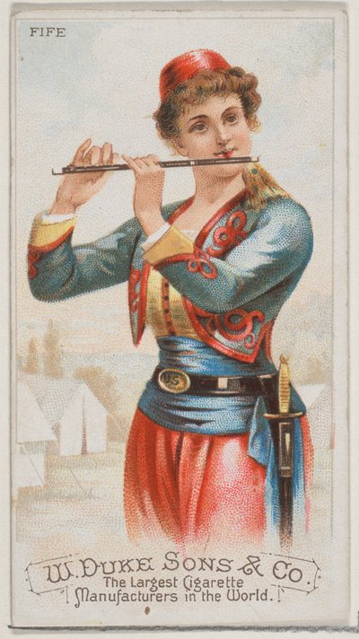 Fife, Musical Instruments -sarjasta N82 Duke-tuotemerkin savukkeille, 1888, 1888. tekijältä Schumacher and Ettlinger