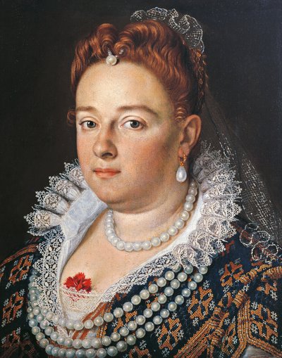 Francesco I de Medicin vaimon Bianca Cappiellon muotokuva (maalaus) tekijältä Scipione (1550 98) Pulzone