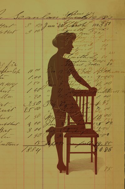 Rouva Warrenin ammatti, 2006 (raapalevy, väritetty digitaalisesti) tekijältä Scott McKowen