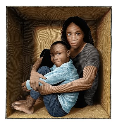 Huone, 2018 (raaputusalusta, väritetty digitaalisesti) tekijältä Scott McKowen