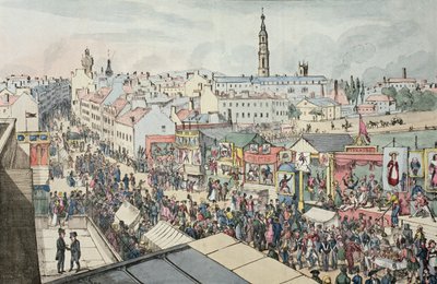 Piirustus Glasgow Fairista, Glasgow Looking Glassista, 1825 tekijältä Scottish School