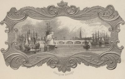 Glasgow Bridge, Skotlanti (litho) tekijältä Scottish School
