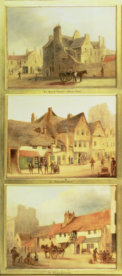 Main Point West Port, Grassmarket ja Pleasance, yksityiskohta Edinburghista: Yhdeksän näkymää vanhaankaupunkiin tekijältä Scottish School