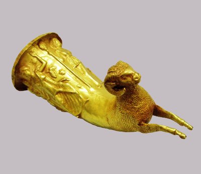 Rhyton Drinking Horn, 5.-4. vuosisadalla eKr tekijältä Scythian