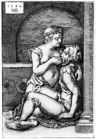"Cimon ja Pero", 1544 1849. tekijältä Sebald Beham