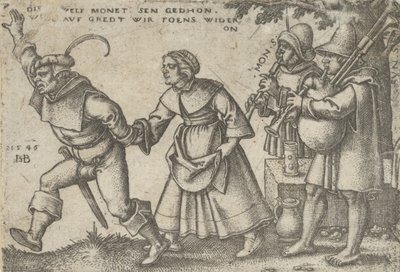 Vuoden loppu, talonpoikien juhlasta tai kaksitoista kuukautta, 1546. tekijältä Sebald Beham